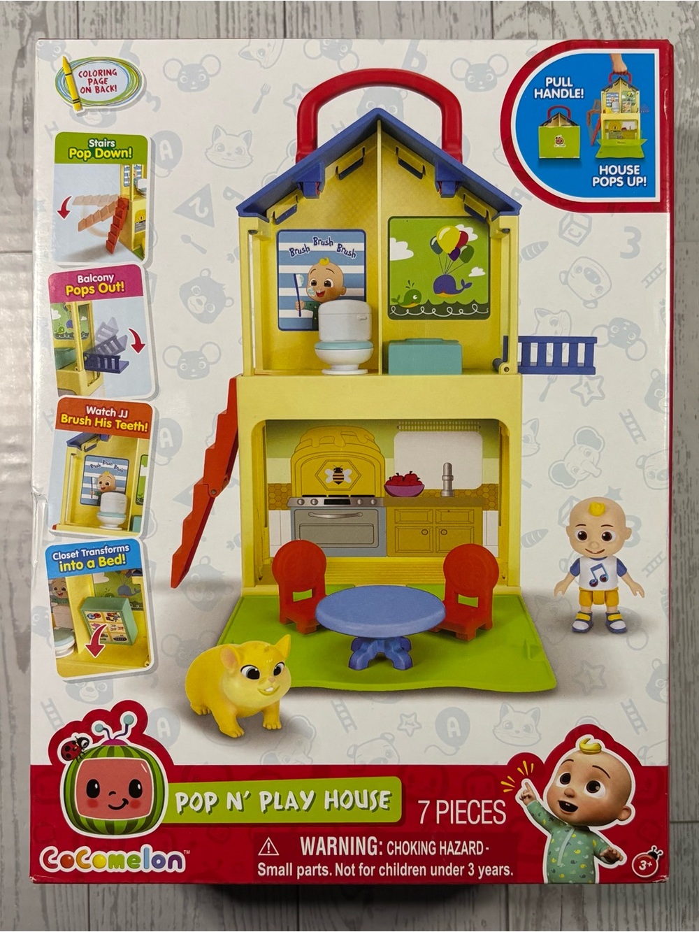 CoComelon Pop N' Play House 7 Piece Playset NEW in Box JJ Figure